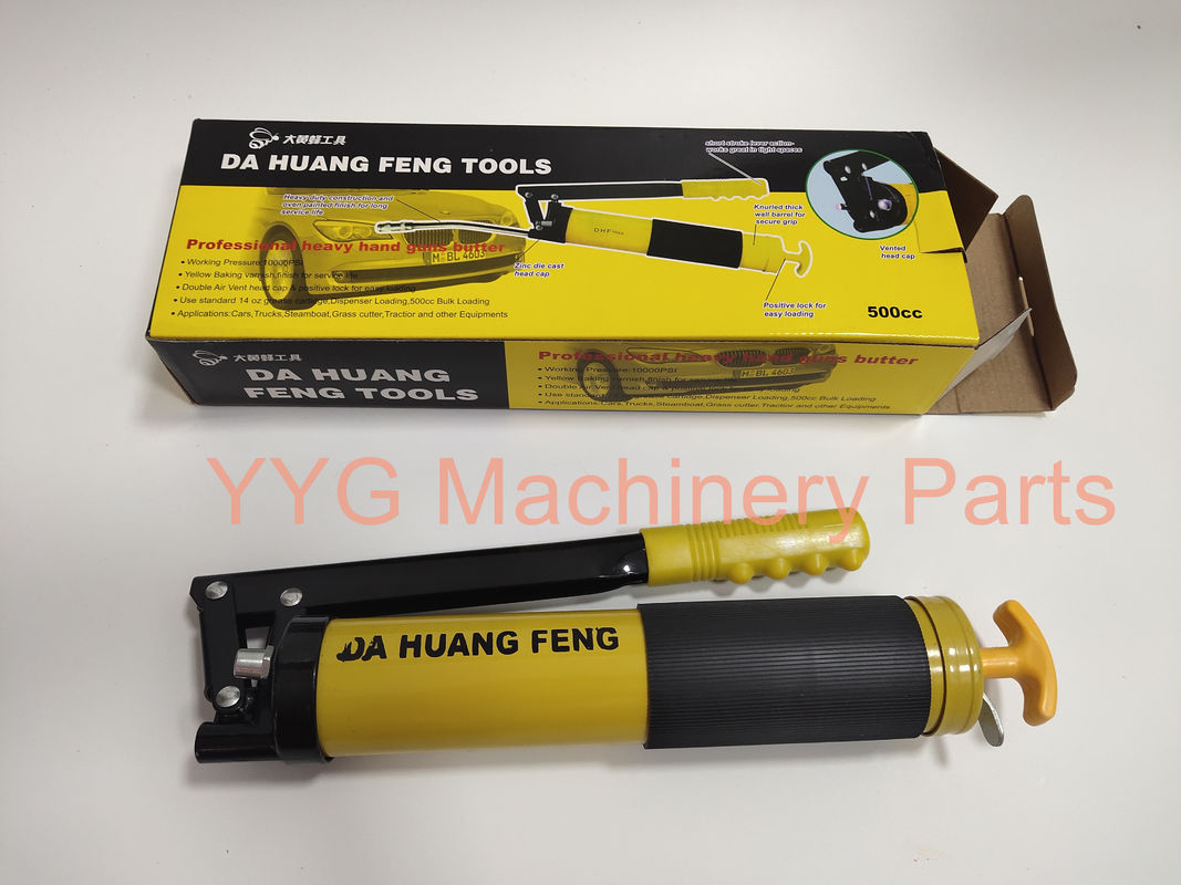 Manual Double Piston High Pressure Grease Gun , Excavator High Volume