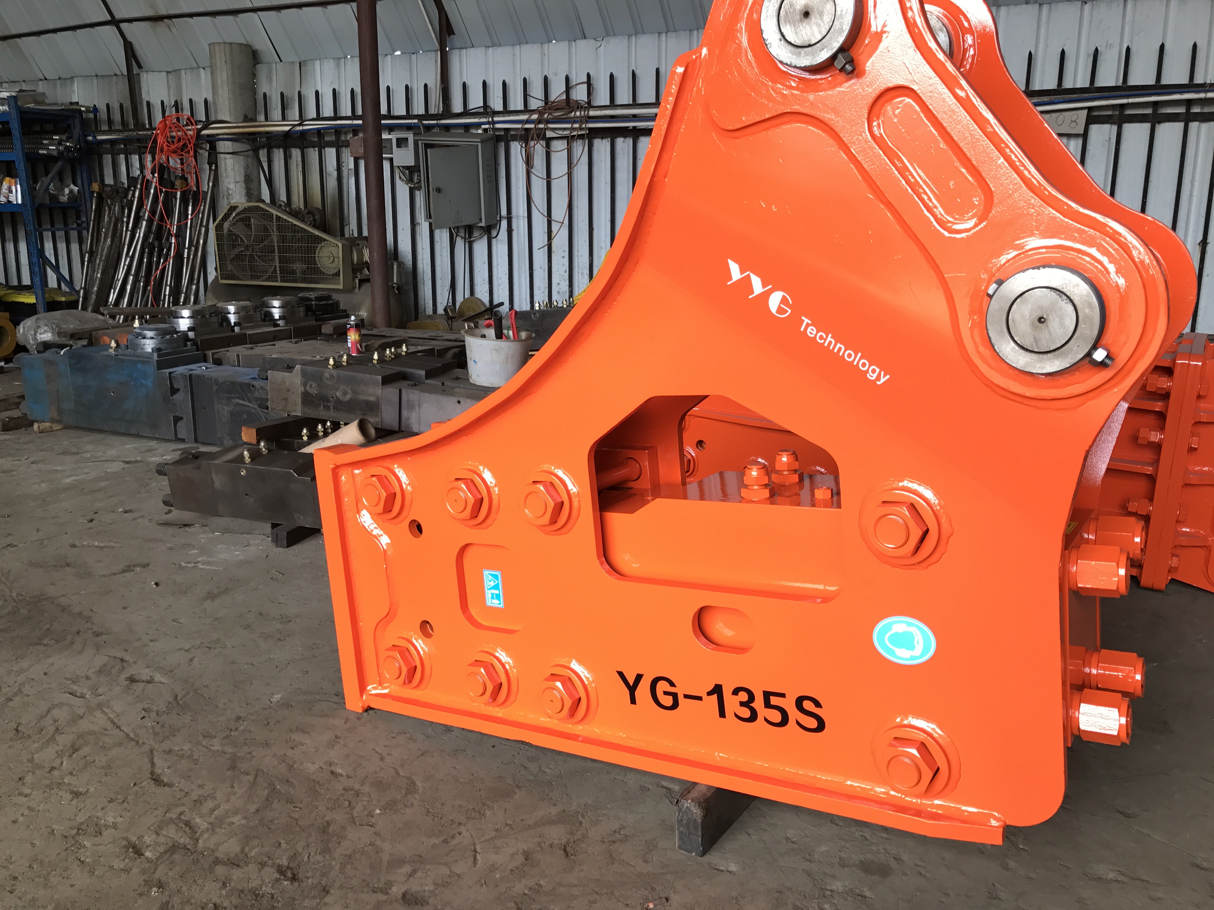Side Type Rock Drill Concrete Breaker Attachment For Skid Steer CE