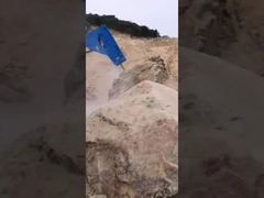 Breaker hammer at the mine operation site