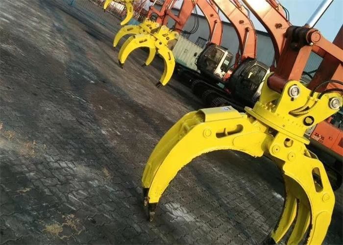 Wear Resistant Backhoe Excavator Grapple Attachment For Structure Demolition