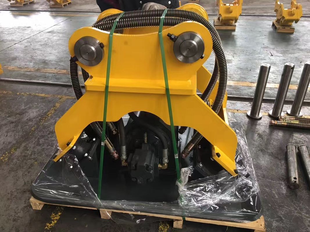 Durable Hydraulic Plate Compactor For Excavator Yellow Color
