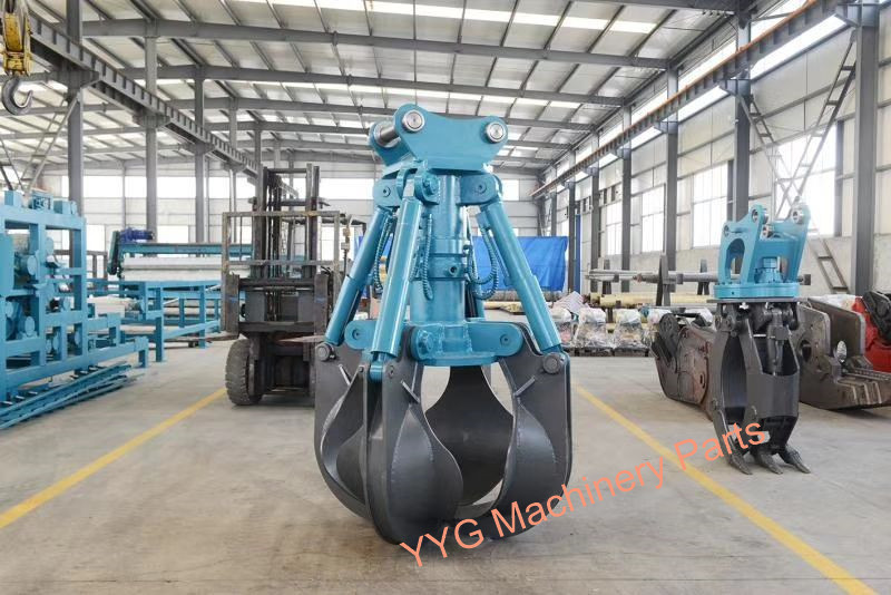 Heat Treatment Iron Log Grapple Attachment For Excavator long life